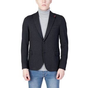 Mulish Textured Blazer Casual Style Men Black